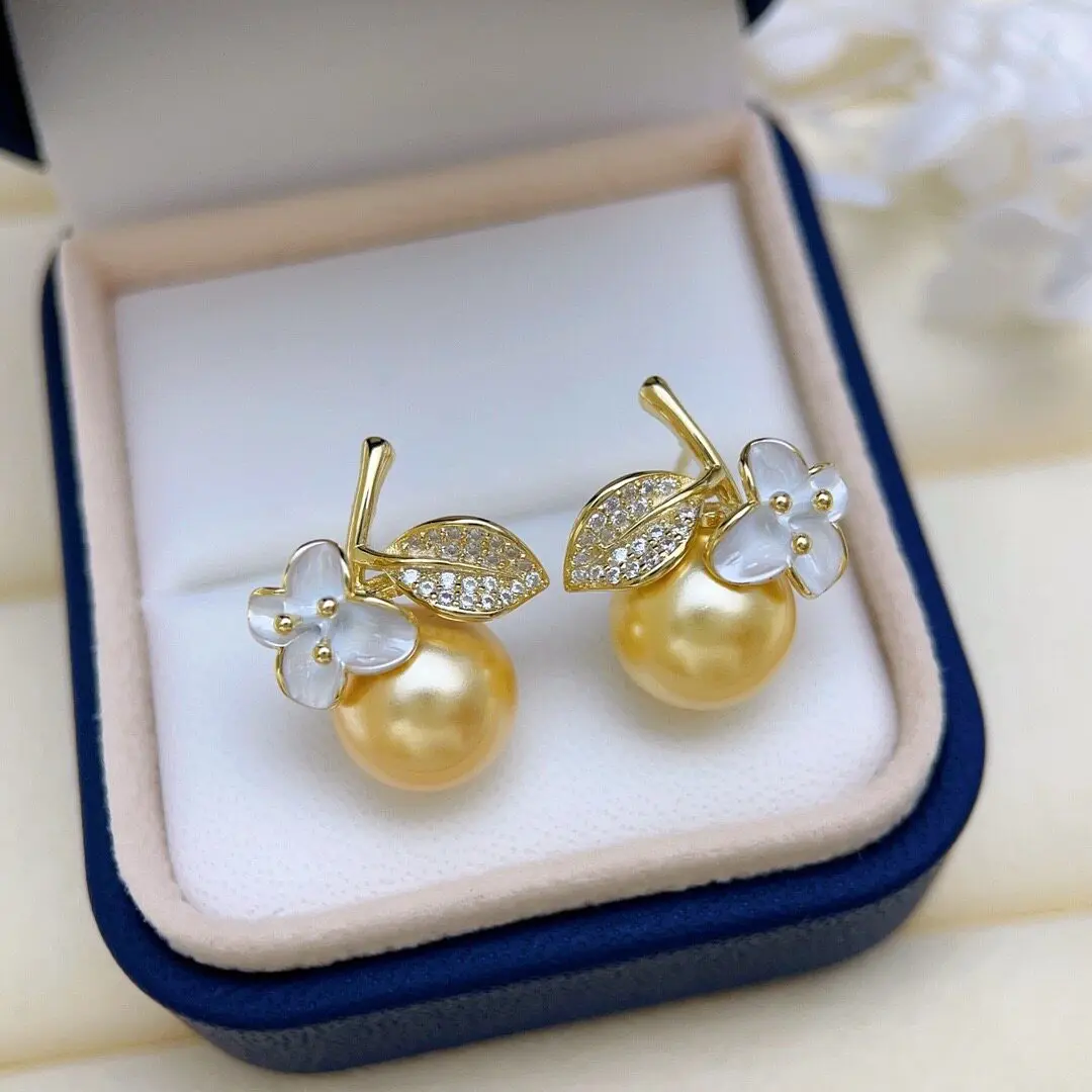 Fashion Earrings AAAA11-12mm Natural South Sea Round Pearl Earrings 925s
Fashion Earrings AAAA11-12mm Natural South Sea Round Pearl Earrings 925s