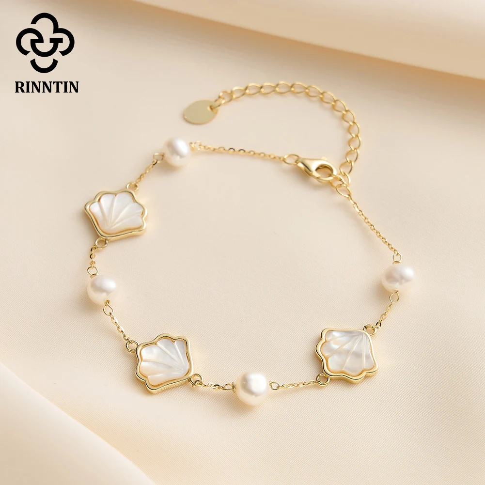 Rinntin Boho Summer Natural Shell Bracelet with Freshwater Pearl Charm Bracelet Women's Jewelry 14K Gold Plated Beach Gift GPB41
Rinntin Boho Summer Natural Shell Bracelet with Freshwater Pearl Charm Bracelet Women's Jewelry 14K Gold Plated Beach Gift GPB41