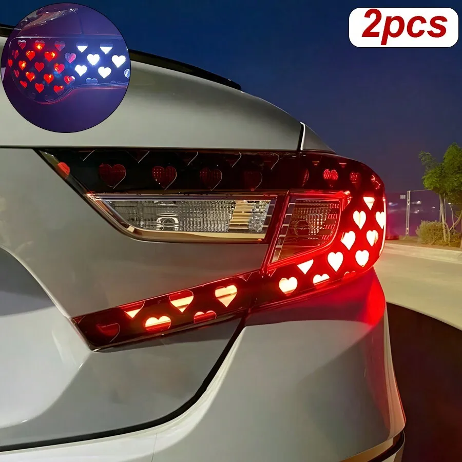 2pcs Heart Pattern LED Tail Light Covers, Universal Car Decor Stickers
2pcs Heart Pattern LED Tail Light Covers, Universal Car Decor Stickers
