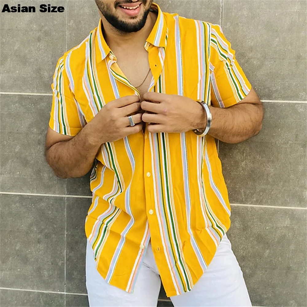 Men's Striped Casual Shirt Minimalist Printed Hawaiian Beach Outfit Vacation Top Outdoor Men's Street Clothing Short Sleeved
Men's Striped Casual Shirt Minimalist Printed Hawaiian Beach Outfit Vacation Top Outdoor Men's Street Clothing Short Sleeved