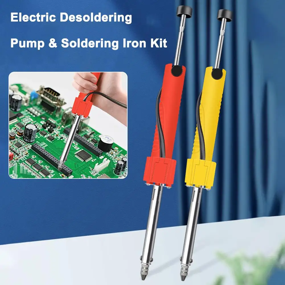 EU Plug Electric Vacuum Solder Sucker Welding Desoldering Iron Pen Solder Welding Repair Iron/Removal Pump/Soldering Tool I4E0
EU Plug Electric Vacuum Solder Sucker Welding Desoldering Iron Pen Solder Welding Repair Iron/Removal Pump/Soldering Tool I4E0