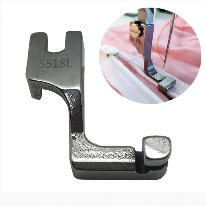 #S518L/T168 Industrial Sewing Machine Lockstitch Flat Steel Single-Sided Invisible Zipper Presser Foot
#S518L/T168 Industrial Sewing Machine Lockstitch Flat Steel Single-Sided Invisible Zipper Presser Foot