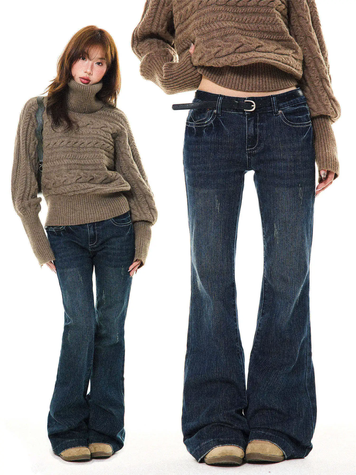 Young Stage American Retro Distressed Slim Fit Flared Jeans Women's Casual Floor-Length Trousers Comfortable Natural Waist
Young Stage American Retro Distressed Slim Fit Flared Jeans Women's Casual Floor-Length Trousers Comfortable Natural Waist