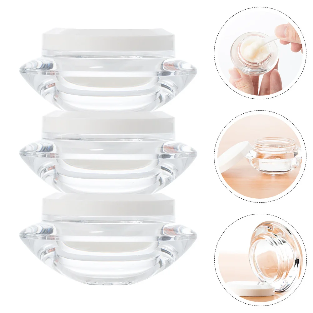 3Pcs Face Cream Bottles Clear Empty Cosmetics Storage Jars Travel Refillable Lotion Containers Leak Proof Design
3Pcs Face Cream Bottles Clear Empty Cosmetics Storage Jars Travel Refillable Lotion Containers Leak Proof Design