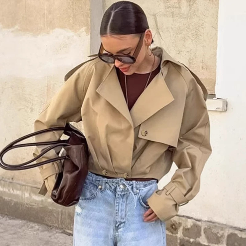 Ticketsx Fashion Short Trend Coat Women's Lapel Belted Sleeve Patchwork Buttons Jacket Female 2025 Autumu Casual Street Jackets
Ticketsx Fashion Short Trend Coat Women's Lapel Belted Sleeve Patchwork Buttons Jacket Female 2025 Autumu Casual Street Jackets