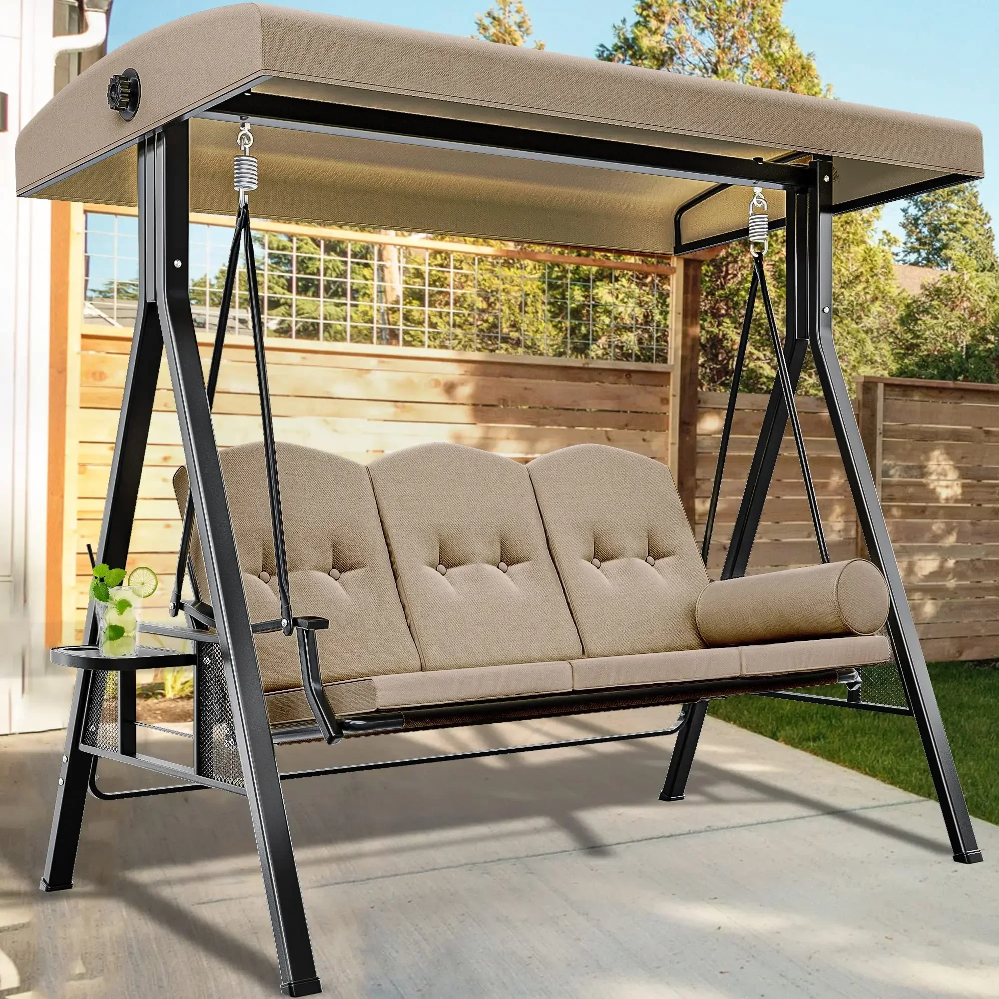 3 Seat Adult Furniture Outdoor Swing Convertible Canopy Garden Swing Chair Patio Swings
3 Seat Adult Furniture Outdoor Swing Convertible Canopy Garden Swing Chair Patio Swings