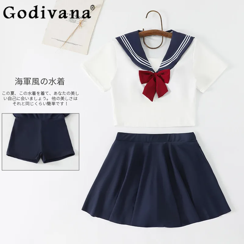 2026 Summer New Sweet Girls Kawaii Split Swimsuit Japanese College Style Student Vacation Swimwear Y2k Sailor Suit JK Uniform
2026 Summer New Sweet Girls Kawaii Split Swimsuit Japanese College Style Student Vacation Swimwear Y2k Sailor Suit JK Uniform