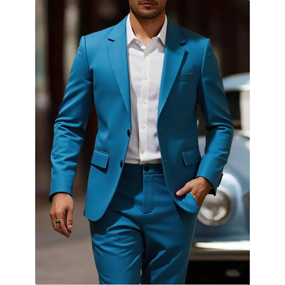 Men's Suits 2 Piecs Single Breasted Peak Lapel Blazer Pants Casual Business Formal Occasion Banquet Custom
Men's Suits 2 Piecs Single Breasted Peak Lapel Blazer Pants Casual Business Formal Occasion Banquet Custom