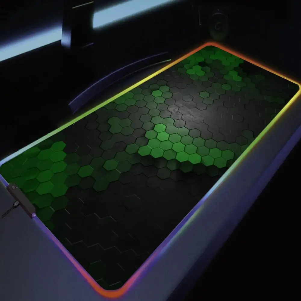 Green Abstract Mouse Pad Large RGB Gaming Mousepads LED Light Lock Edges Game Accessories Table Pads PC Keyboard Mat XXL 90x40cm
Green Abstract Mouse Pad Large RGB Gaming Mousepads LED Light Lock Edges Game Accessories Table Pads PC Keyboard Mat XXL 90x40cm