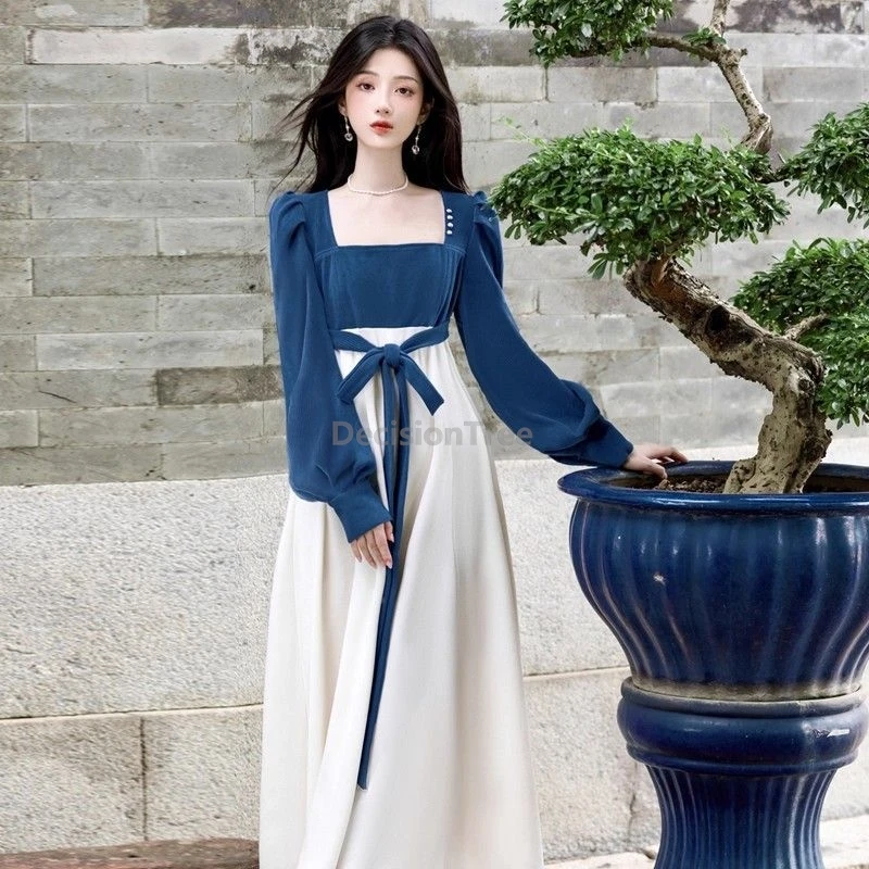 Spring Autumn Chinese style national women improved Hanfu daily commute corduroy Slim splicing dress Modern Outwear Hanfu
Spring Autumn Chinese style national women improved Hanfu daily commute corduroy Slim splicing dress Modern Outwear Hanfu