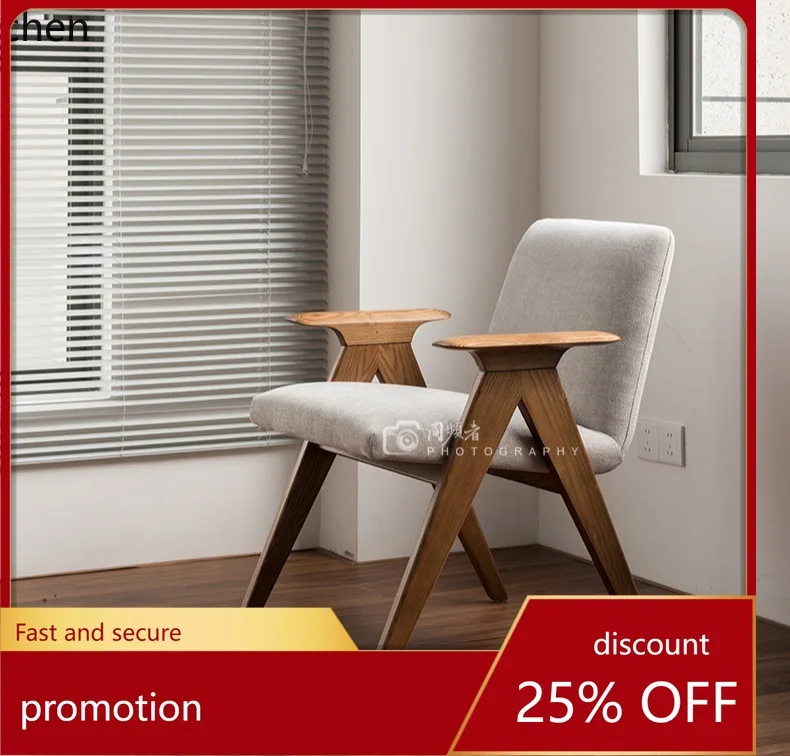 CZ Simple Wabi-Sabi Style Home Living Room Armrest Backrest Homestay Solid Wood Fabric Leisure Chair
CZ Simple Wabi-Sabi Style Home Living Room Armrest Backrest Homestay Solid Wood Fabric Leisure Chair