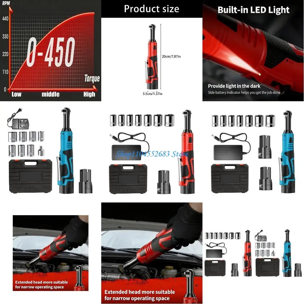 Y6GD Electric High Torques Ratchet Wrench 90 Degree Adjustment Cordless Battery
Y6GD Electric High Torques Ratchet Wrench 90 Degree Adjustment Cordless Battery