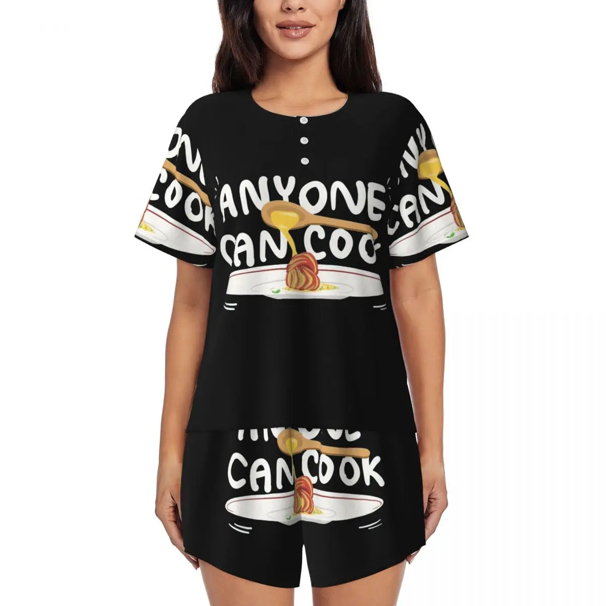 Women Anyone Can Cook Ratatouille Pajamas Set Custom Print Short Sleeve Funny Ratatouille Sleepwear Loungewear Pjs 2 Piece Sets
Women Anyone Can Cook Ratatouille Pajamas Set Custom Print Short Sleeve Funny Ratatouille Sleepwear Loungewear Pjs 2 Piece Sets