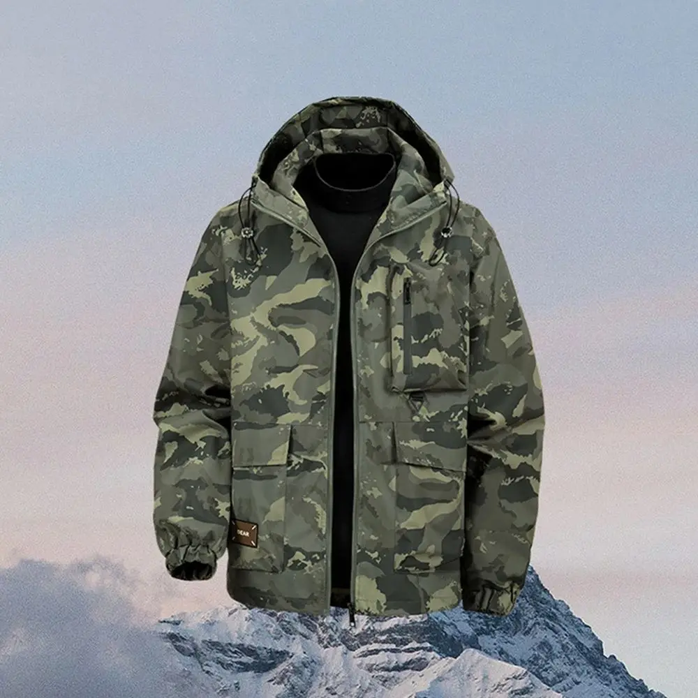 Men's Hooded Camouflage Jacket 2025 New Autumn Winter Fashion Water-Repellent Warm Outdoor Casual Coat with Large Pockets
Men's Hooded Camouflage Jacket 2025 New Autumn Winter Fashion Water-Repellent Warm Outdoor Casual Coat with Large Pockets