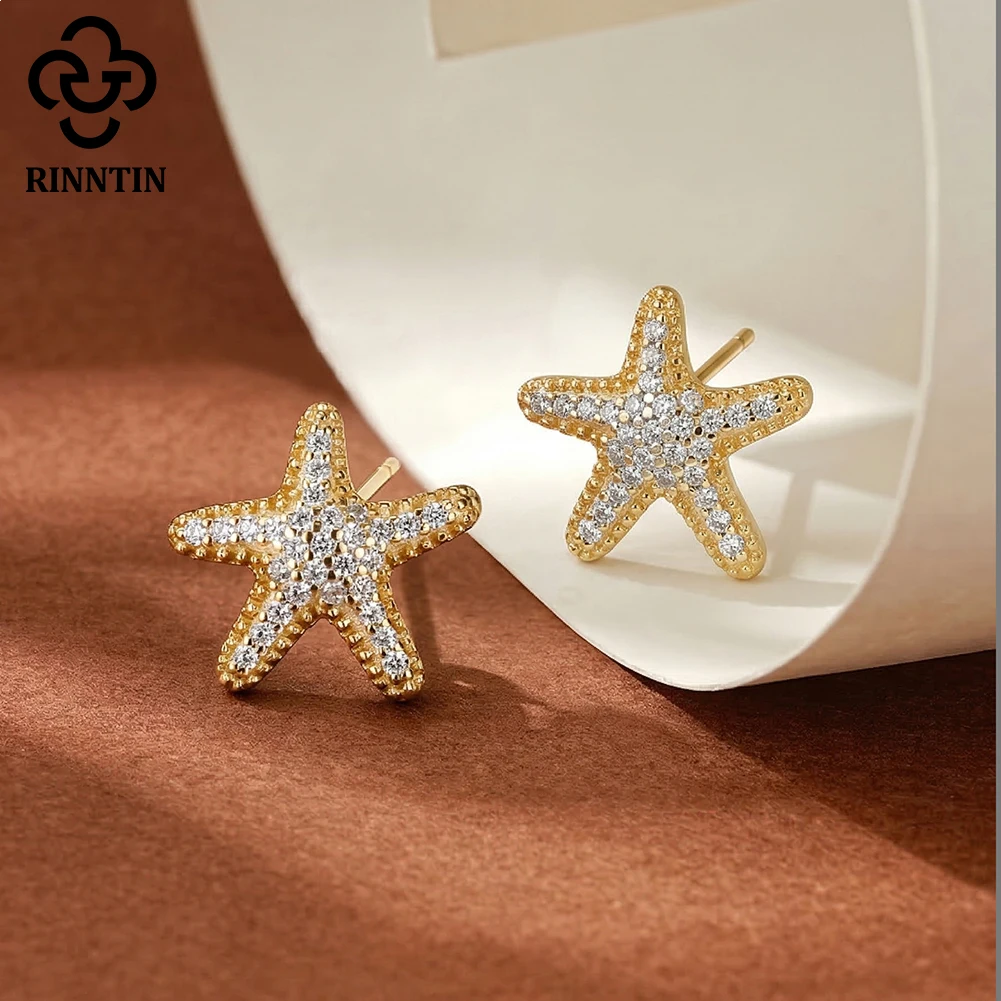 Rinntin Brilliant 925 Sterling Silver Starfish Stud Earrings for Women with Zirconia Cute Star Earrings Party Jewelry APE154
Rinntin Brilliant 925 Sterling Silver Starfish Stud Earrings for Women with Zirconia Cute Star Earrings Party Jewelry APE154