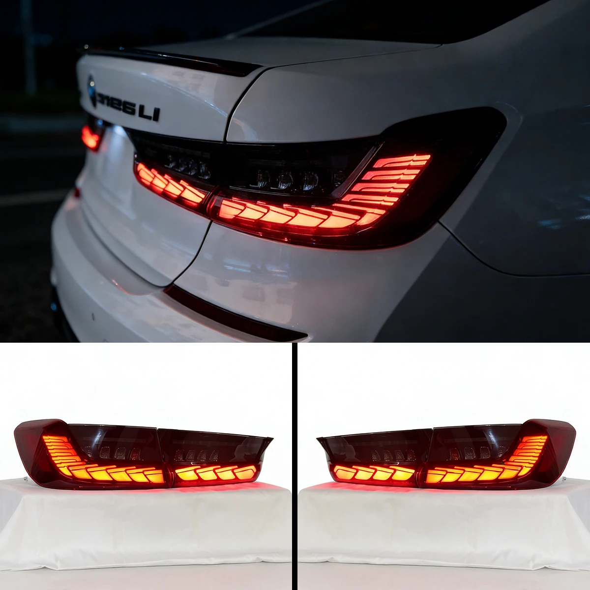 GTS Dragon Scale LED Tail Lights Rear Lamp For BMW 3 Series M3 G20 G80 2019-2025 Facelift Plug And Play Modified Replacement
GTS Dragon Scale LED Tail Lights Rear Lamp For BMW 3 Series M3 G20 G80 2019-2025 Facelift Plug And Play Modified Replacement