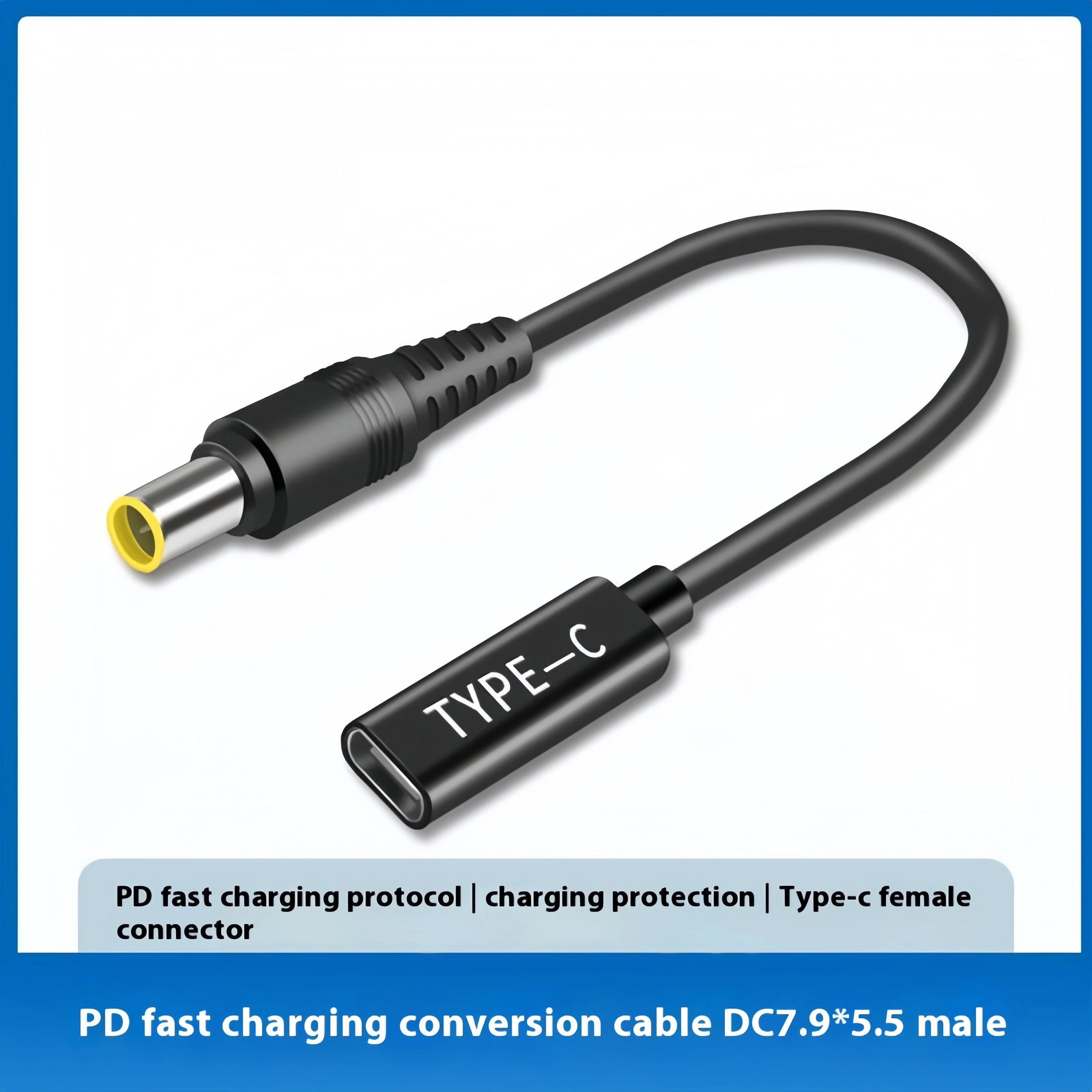 Type C to 4.5*3.0mm Plug Converter 65W USB C PD Fast Charging Cable for HP / Dell Laptop Charger DC 4.5*3.0
Type C to 4.5*3.0mm Plug Converter 65W USB C PD Fast Charging Cable for HP / Dell Laptop Charger DC 4.5*3.0