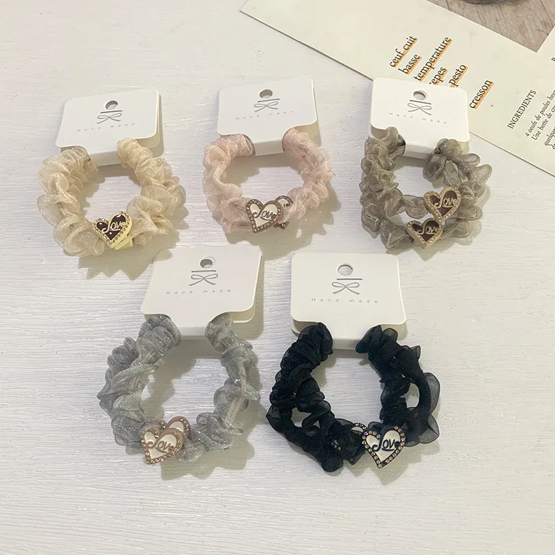 2pcs Simple Love Heart Organza Fabric Scrunchies Women Girl Elastic Hair Ties Ponytail Holder Temperament Hair Accessories
2pcs Simple Love Heart Organza Fabric Scrunchies Women Girl Elastic Hair Ties Ponytail Holder Temperament Hair Accessories