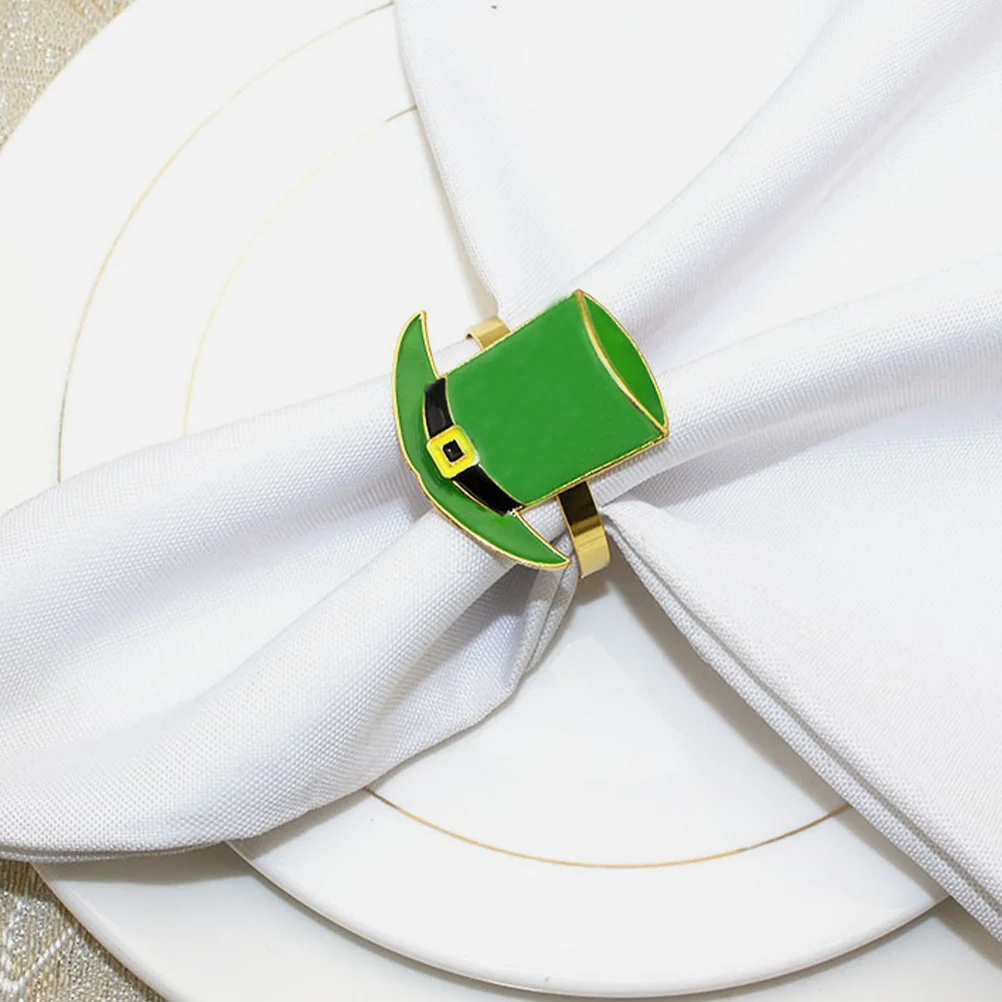 6Pcs St Patrick Irish Napkin Rings Hat Design Metal Serviette Buckles Dinner Table Party Decoration Holder
6Pcs St Patrick Irish Napkin Rings Hat Design Metal Serviette Buckles Dinner Table Party Decoration Holder