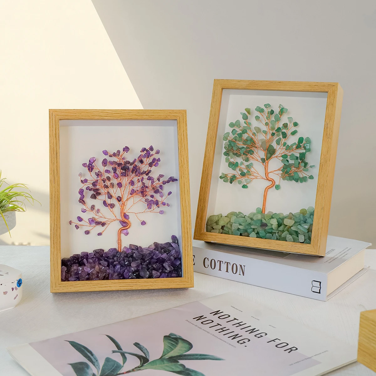 1pc Natural crystal wealth tree photo frame crystal raw stone New Year's housewarming gift desktop wealth ornament
1pc Natural crystal wealth tree photo frame crystal raw stone New Year's housewarming gift desktop wealth ornament