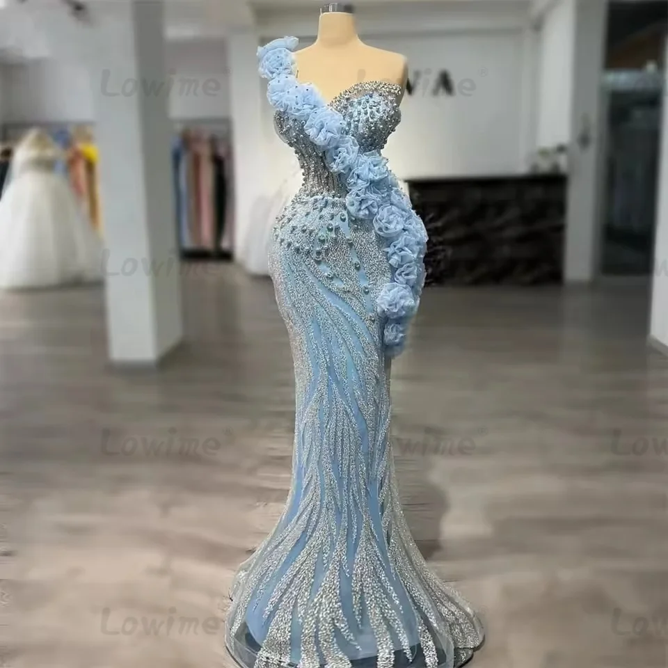 2025 Blue Beaded Crystals Evening Dress Long Wedding Prom Party Gowns Customized Woman Birthday Engagement Gowns Robe De Soiree
2025 Blue Beaded Crystals Evening Dress Long Wedding Prom Party Gowns Customized Woman Birthday Engagement Gowns Robe De Soiree