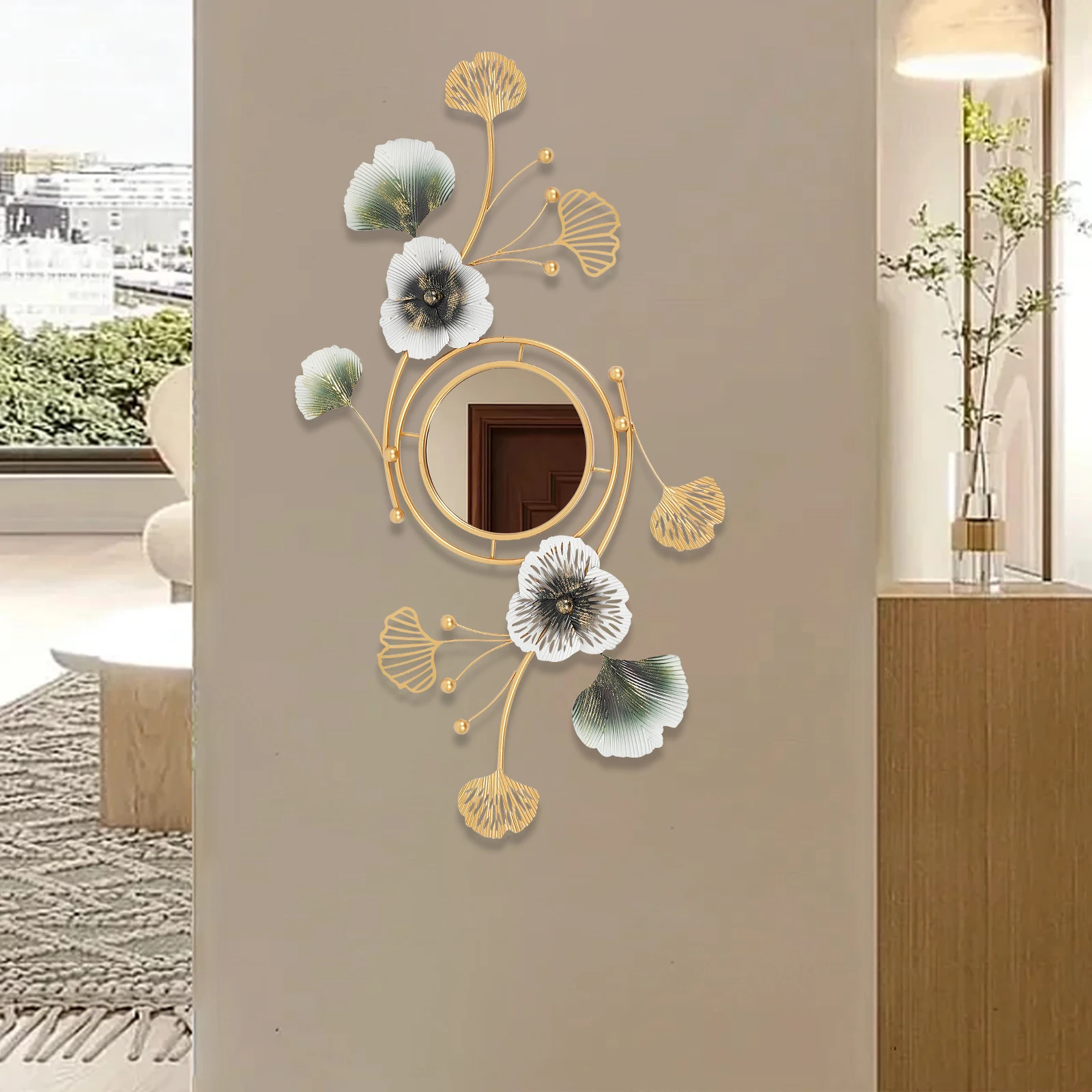 Wall Mirror Corrosion-Resistant Modern Wall Decoration Easy to Install Wall Mirror Decoration for Living Rooms/Bathrooms
Wall Mirror Corrosion-Resistant Modern Wall Decoration Easy to Install Wall Mirror Decoration for Living Rooms/Bathrooms