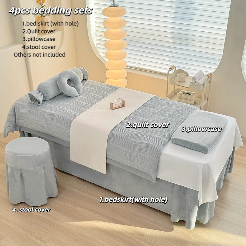 Покрывало для салона красоты, комплект из 4 предметов, высококачественные комплекты постельного белья класса A Milk Velvet, специальные простыни для массажной терапии для салона красоты
Покрывало для салона красоты, комплект из 4 предметов, высококачественные комплекты постельного белья класса A Milk Velvet, специальные простыни для массажной терапии для салона красоты