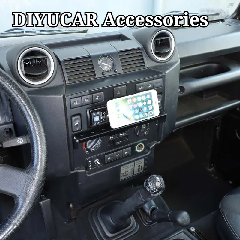 Для Land Rover Defender 90 110 130 2004-2018: Черный держатель для телефона на центральной консоли, кронштейн для GPS-навигатора, аксессуары для интерьера автомобиля
Для Land Rover Defender 90 110 130 2004-2018: Черный держатель для телефона на центральной консоли, кронштейн для GPS-навигатора, аксессуары для интерьера автомобиля