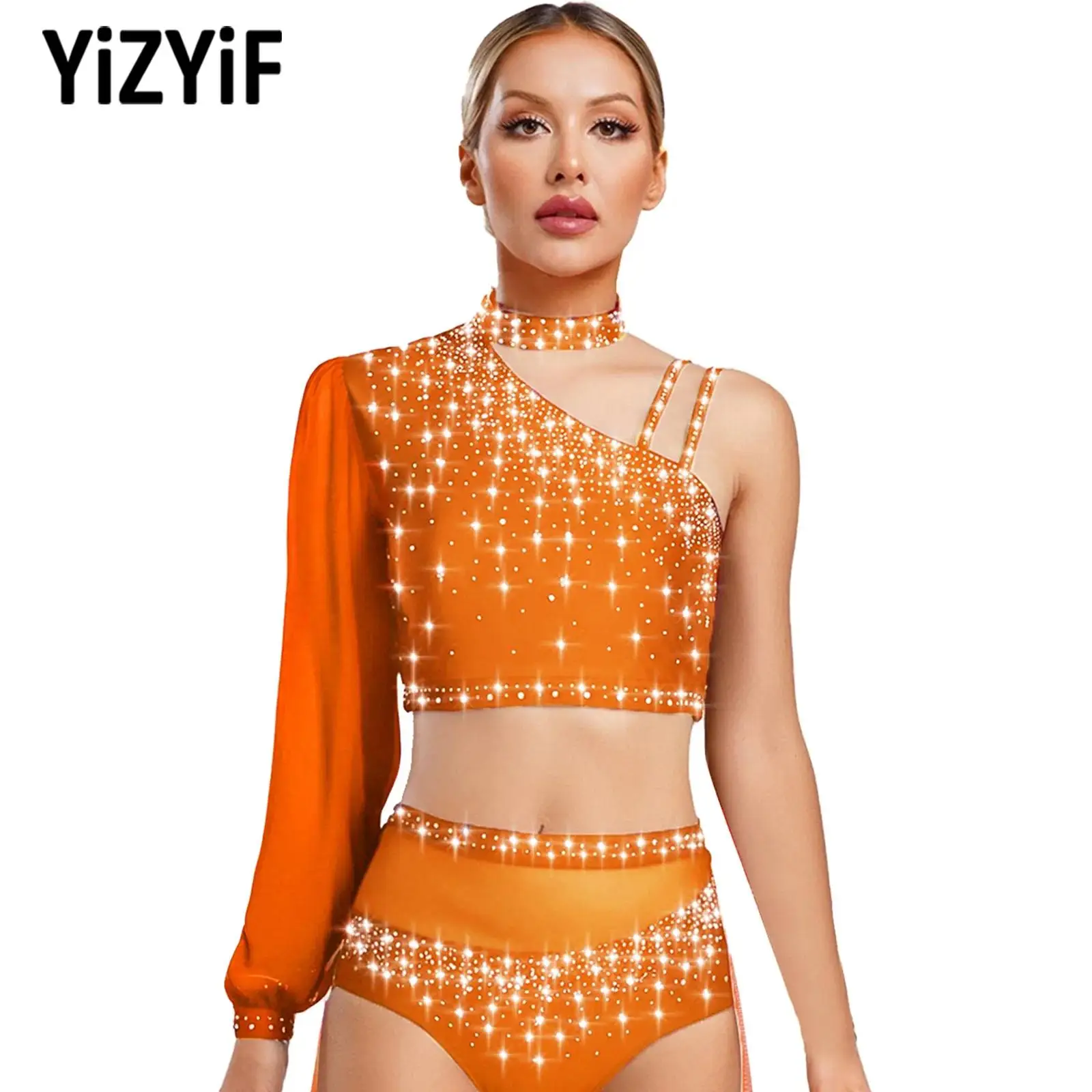 Women Lyrical Dance Set Long Sleeve Rhinestones Figure Skating Cha-cha Tango Samba Rumba Performance Fashion Costumes Dancewear
Women Lyrical Dance Set Long Sleeve Rhinestones Figure Skating Cha-cha Tango Samba Rumba Performance Fashion Costumes Dancewear