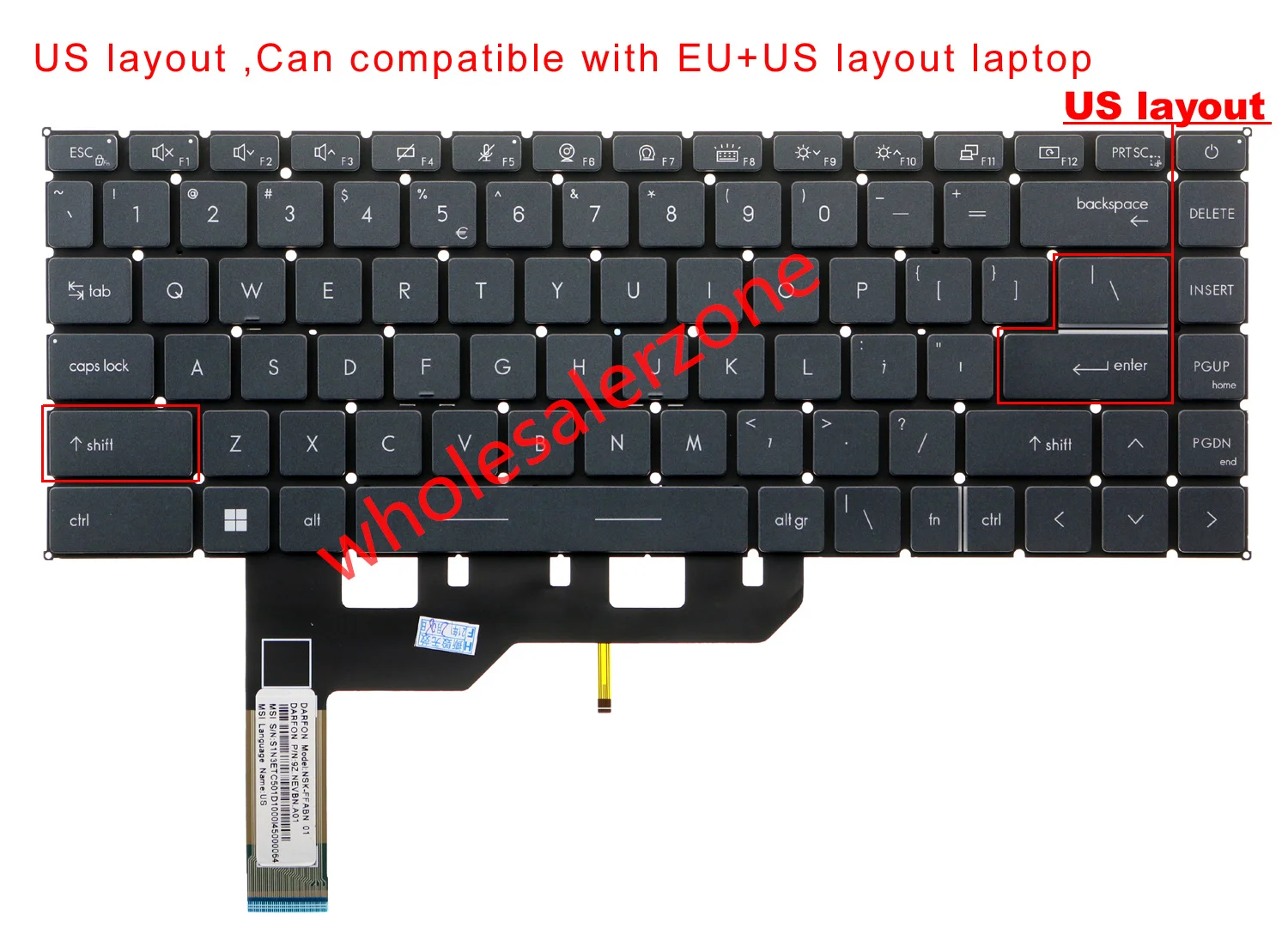 Backlit keyboard fr MSI Prestige 14 A10 A10M A10SC A10RB MS-14C1,Prestige 14 A11 A12,Prestige 14 EV0 /14 A11 A12 MS-14C4 MS-14C5
Backlit keyboard fr MSI Prestige 14 A10 A10M A10SC A10RB MS-14C1,Prestige 14 A11 A12,Prestige 14 EV0 /14 A11 A12 MS-14C4 MS-14C5