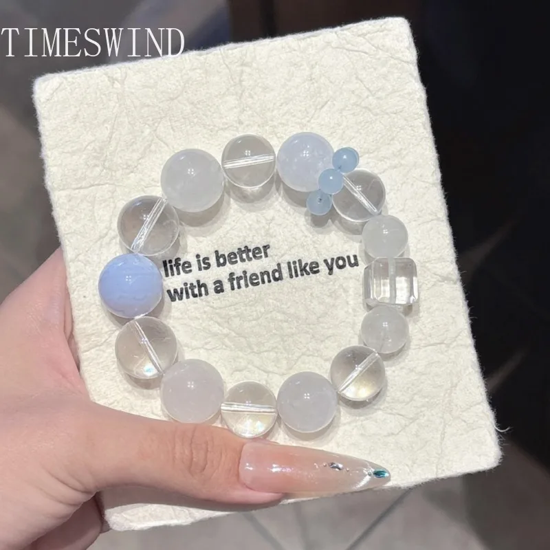 TIMESWIND Original Crystal Natural Blue White Block Round Beaded Women Fashion Jewelry Bracelet with Certificate 
TIMESWIND Original Crystal Natural Blue White Block Round Beaded Women Fashion Jewelry Bracelet with Certificate