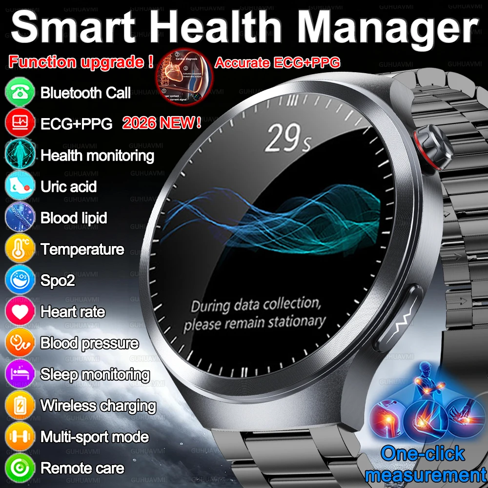 Новые смарт-часы 2026 года с NFC, мониторингом уровня кислорода в крови, липидов, мочевой кислоты, ЭКГ+ППГ, Bluetooth-звонками и функциями здоровья для мужчин
Новые смарт-часы 2026 года с NFC, мониторингом уровня кислорода в крови, липидов, мочевой кислоты, ЭКГ+ППГ, Bluetooth-звонками и функциями здоровья для мужчин