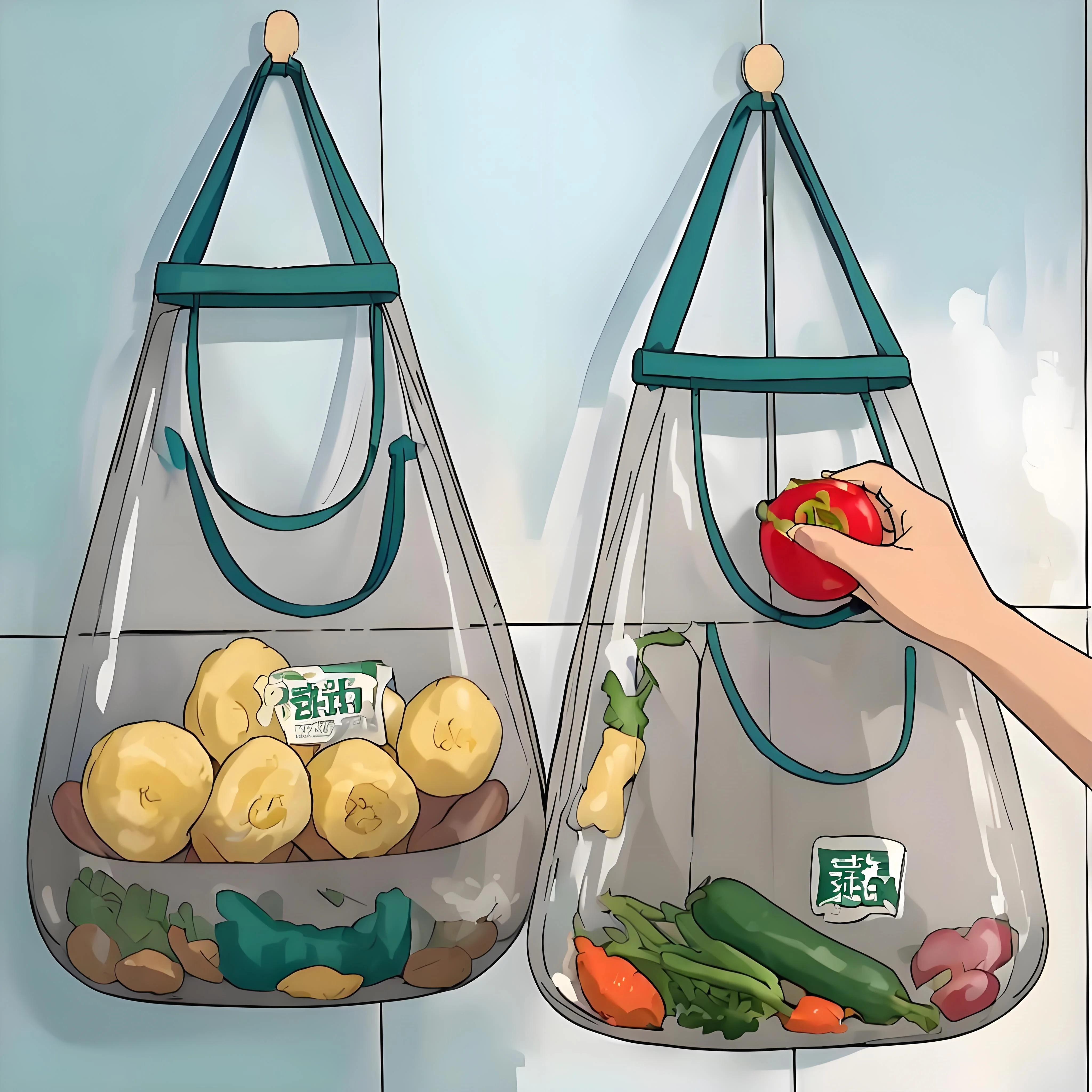 Large Capacity Shopping Bags Food Fruit Vegetable Reusable Organizer Bag Mesh Handbags Dustproof Hanging Kitchen Storage Bags
Large Capacity Shopping Bags Food Fruit Vegetable Reusable Organizer Bag Mesh Handbags Dustproof Hanging Kitchen Storage Bags