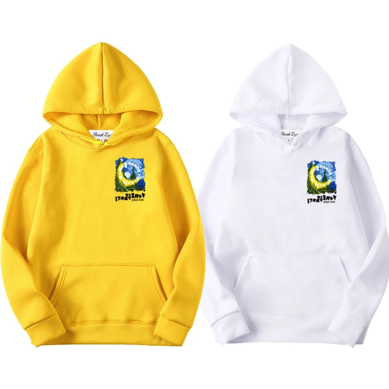 Starry Night Oil Painting Printing Women Men Hoodie Polyester Cool Cute Pullover Pockets Thin Loose Autumn Color Sweater
Starry Night Oil Painting Printing Women Men Hoodie Polyester Cool Cute Pullover Pockets Thin Loose Autumn Color Sweater