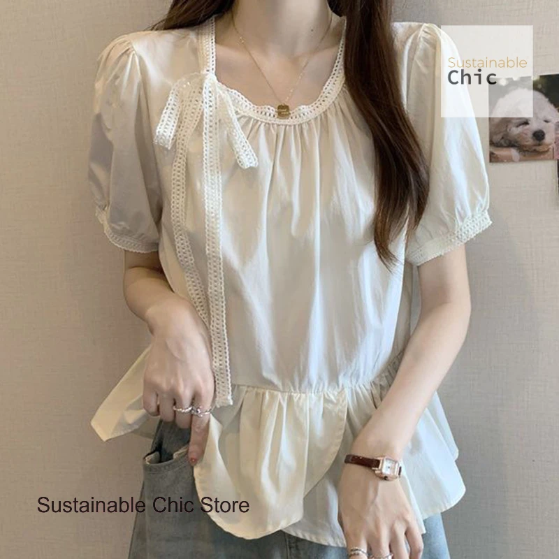French style bow tie bubble sleeve doll collar short-sleeved shirt women's summer new fashion plus size meat-covered slim top
French style bow tie bubble sleeve doll collar short-sleeved shirt women's summer new fashion plus size meat-covered slim top