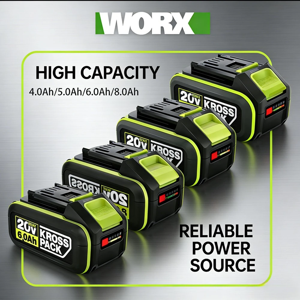 For 20V WORX 6000/8000mAh Replacement Lithium-ion Battery For WA3551 WA3551.1 WA3553 WA3641 WX373 Rechargeable Battery Tools
For 20V WORX 6000/8000mAh Replacement Lithium-ion Battery For WA3551 WA3551.1 WA3553 WA3641 WX373 Rechargeable Battery Tools