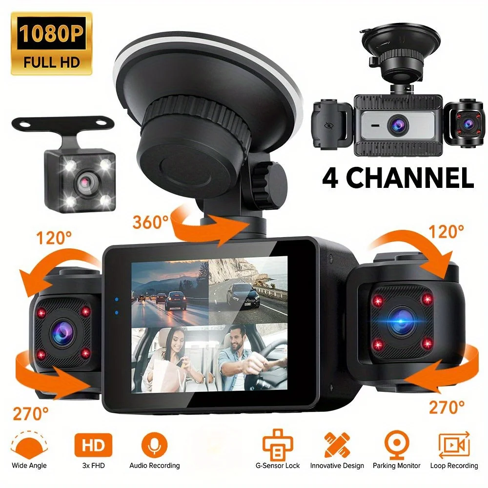 WIFI Car DVR 3/4 Channels DashCam for Cars 1080P Video Recorder Rear View Camera Front and Carbin Parking Monit Car Assecories
WIFI Car DVR 3/4 Channels DashCam for Cars 1080P Video Recorder Rear View Camera Front and Carbin Parking Monit Car Assecories