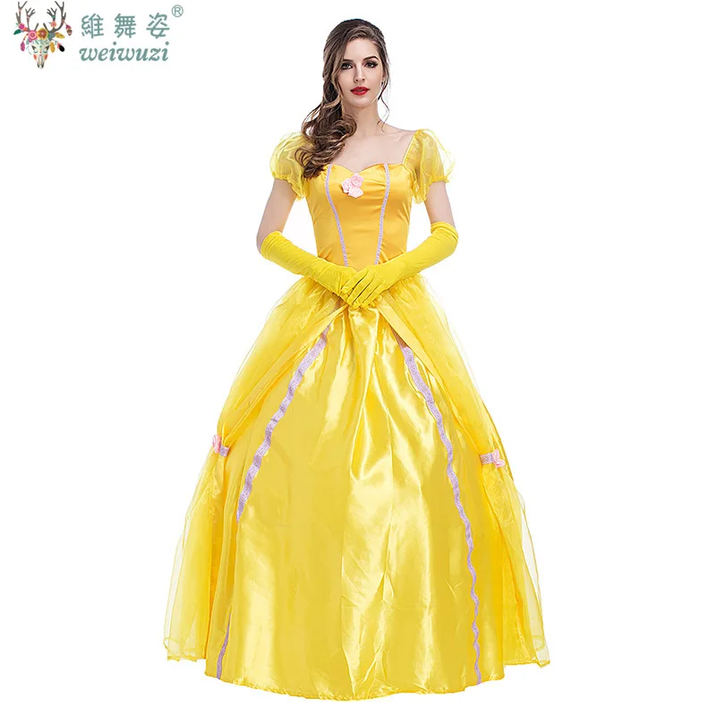 Belle Beauty and The Beast Yellow Long Dress Halloween Costume Belle Princess Dress Masquerade Carnival Adult Belle Roles Suit
Belle Beauty and The Beast Yellow Long Dress Halloween Costume Belle Princess Dress Masquerade Carnival Adult Belle Roles Suit