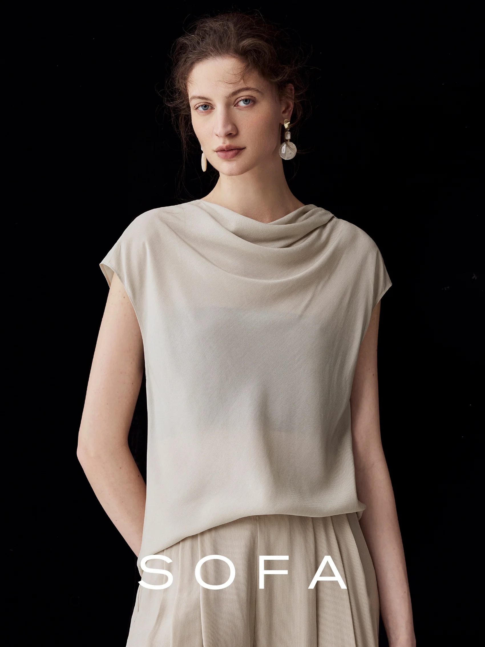 Sofa Minimalist Acetate Shirt Women's Elegant Draped Collar Top Daily Wear Standard Fit Batwing Sleeve Viscose Rayon Lenzing
Sofa Minimalist Acetate Shirt Women's Elegant Draped Collar Top Daily Wear Standard Fit Batwing Sleeve Viscose Rayon Lenzing