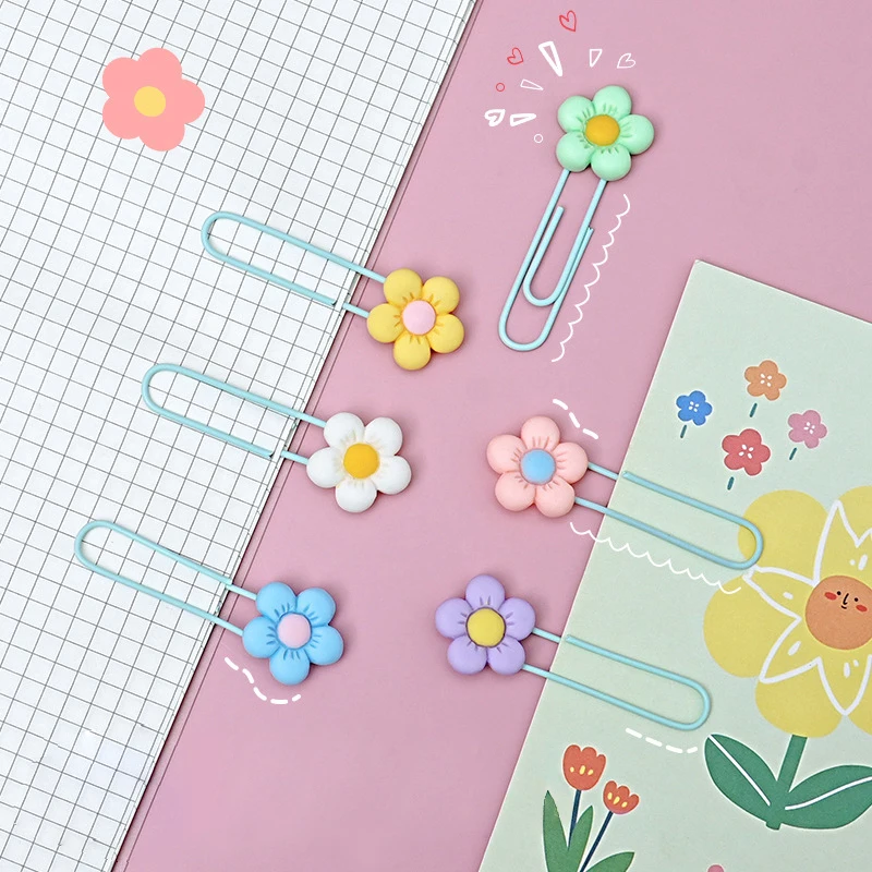 1pcs Flower paper clip pvc bookmark anime cartoon new cute office stationery paper clip
1pcs Flower paper clip pvc bookmark anime cartoon new cute office stationery paper clip