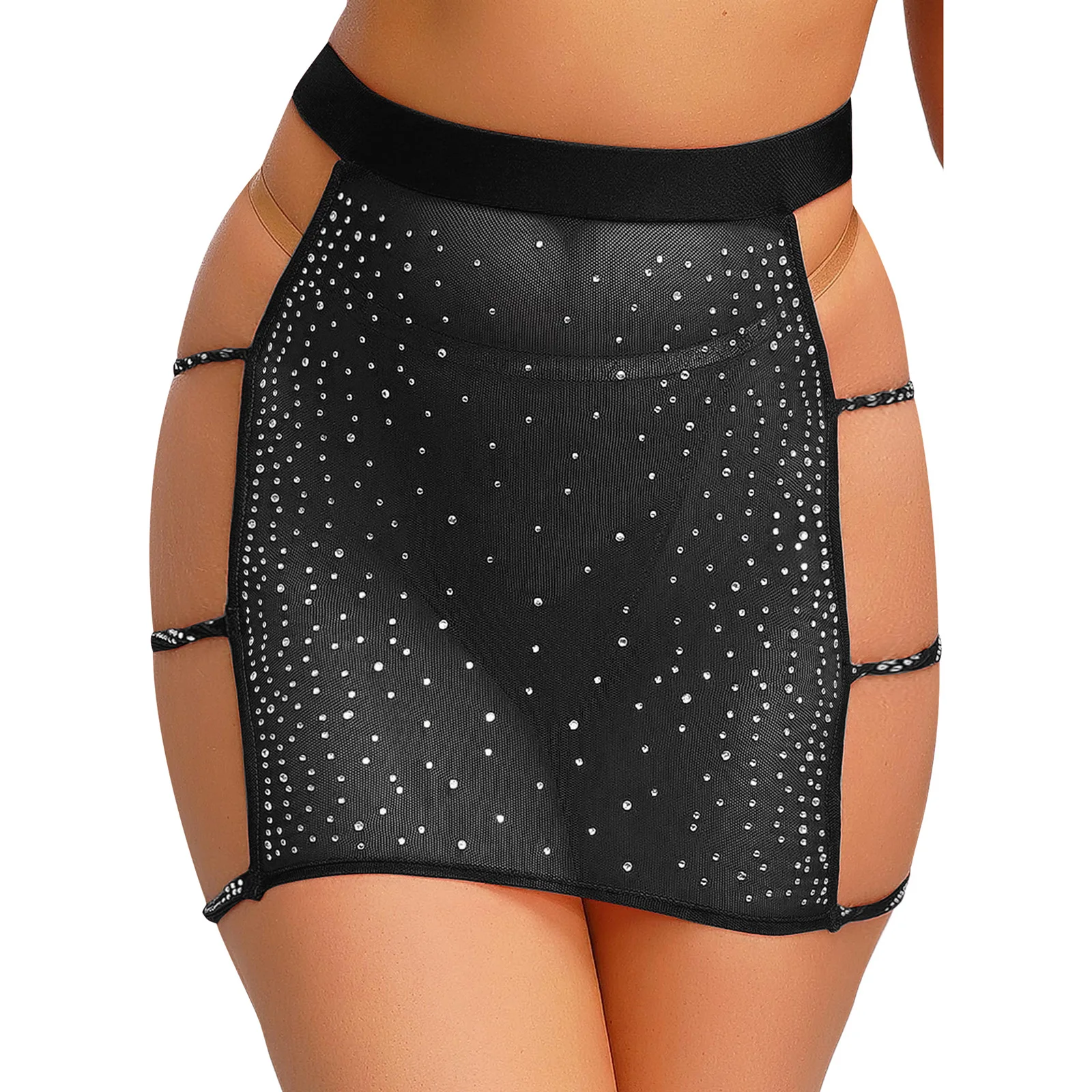 Women's Miniskirt Sparkly Rhinestone Sheer Mesh Sexy Hollow Out Bodycon Skirt Side Slit See Through Skirts Clubwear Nightwear
Women's Miniskirt Sparkly Rhinestone Sheer Mesh Sexy Hollow Out Bodycon Skirt Side Slit See Through Skirts Clubwear Nightwear