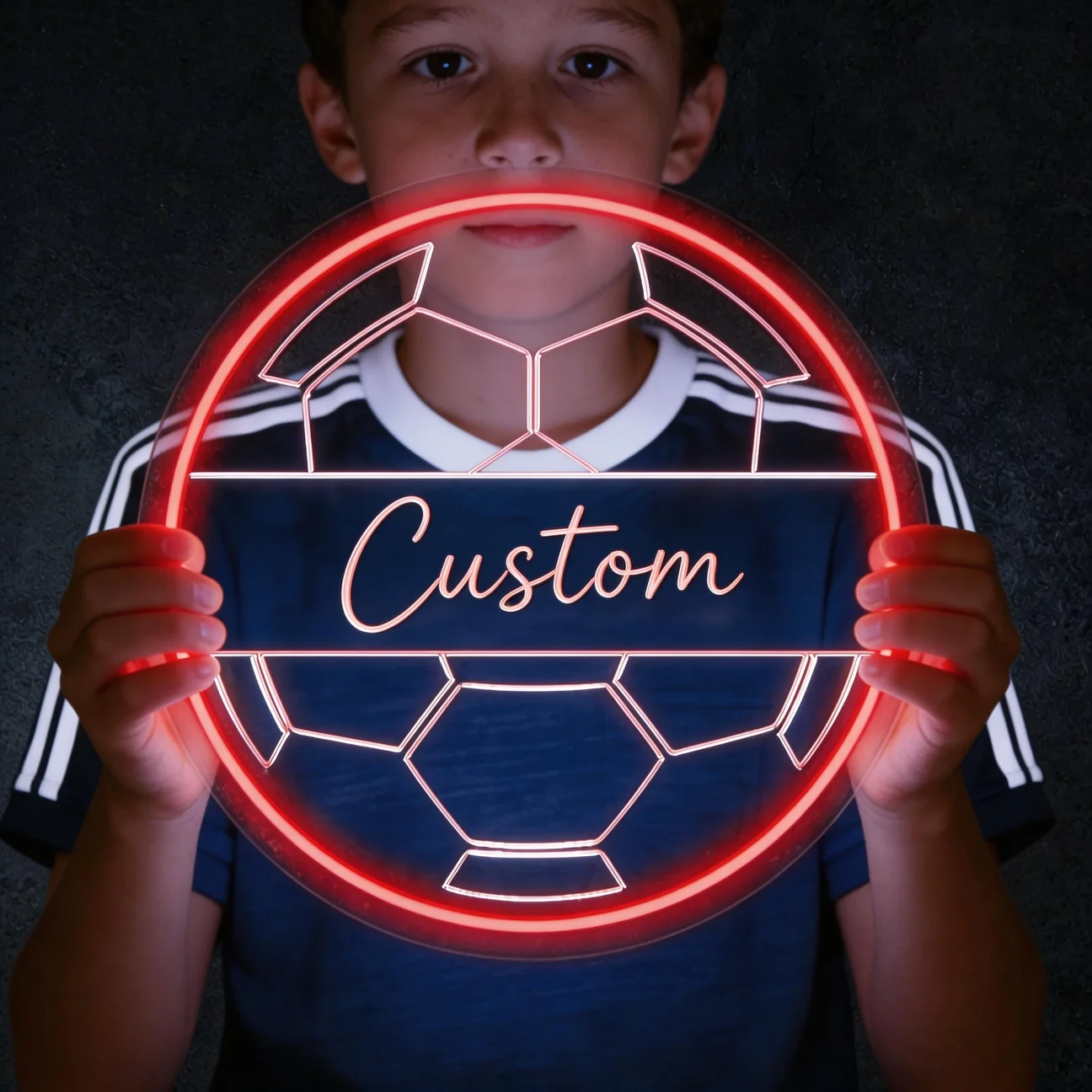 Custom Soccer Ball Neon Sign, Football Shaped LED Neon Light Wall Decor for Bedroom, Ideal Sports Fan Gift for Birthday & Party
Custom Soccer Ball Neon Sign, Football Shaped LED Neon Light Wall Decor for Bedroom, Ideal Sports Fan Gift for Birthday & Party