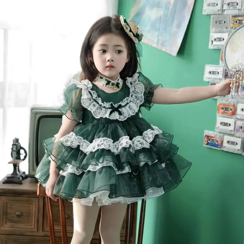 Lolita Girl Princess Green Dress Lace Short Sleeve Vestidos Kids High Quality Birthday Party Dress Kids Ball Gown Dress Wz1165
Lolita Girl Princess Green Dress Lace Short Sleeve Vestidos Kids High Quality Birthday Party Dress Kids Ball Gown Dress Wz1165