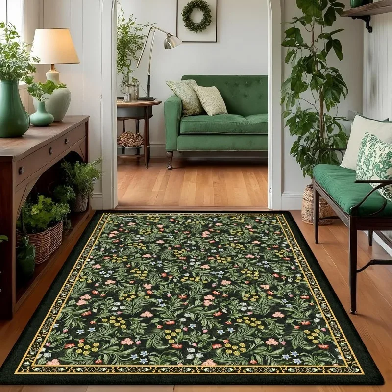 Винтажные коврики с цветочным принтом, нескользящий ковер для гостиной, который можно стирать в машине, мягкий удобный ковер для спальни, прикроватный коврик, диван, журнальный столик, напольный коврик
Винтажные коврики с цветочным принтом, нескользящий ковер для гостиной, который можно стирать в машине, мягкий удобный ковер для спальни, прикроватный коврик, диван, журнальный столик, напольный коврик