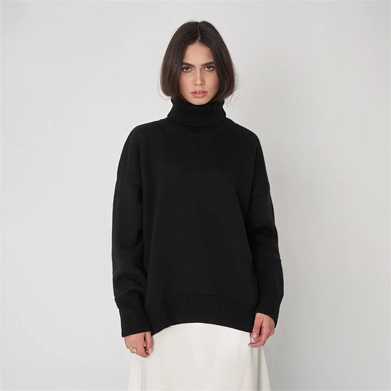 Свитер с высоким воротником, однотонный, оверсайз, вязаный пуловер для женщин, осенне-зимний стиль, уютный, для дома и офиса, для многослойных образов, подарок для мамы
Свитер с высоким воротником, однотонный, оверсайз, вязаный пуловер для женщин, осенне-зимний стиль, уютный, для дома и офиса, для многослойных образов, подарок для мамы