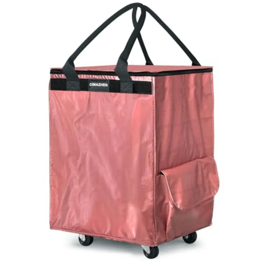 Reusable Grocery Bag on 4 Wheels Foldable Rolling Tote Bag with 3 Handles and Zipper Storage Organizer for Groceries Rolling Sh
Reusable Grocery Bag on 4 Wheels Foldable Rolling Tote Bag with 3 Handles and Zipper Storage Organizer for Groceries Rolling Sh