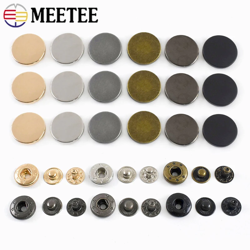 50Sets 10-25mm Metal Buttons for Clothes Snap Buckles Bag Coat Leather Decor Buckles Press Studs Button DIY Sewing Accessories
50Sets 10-25mm Metal Buttons for Clothes Snap Buckles Bag Coat Leather Decor Buckles Press Studs Button DIY Sewing Accessories