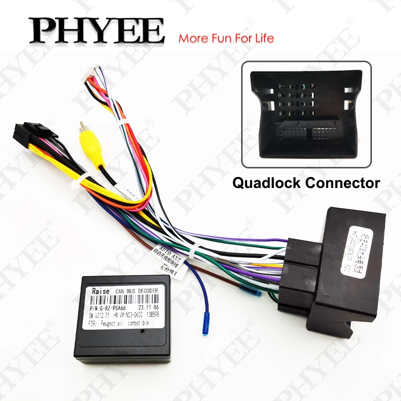 Жгут проводов Quadlock CAN BUS Decoder, 16-контактный разъем, Кабельный адаптер для Peugeot 408 4008 307 308 3008 Citroen C4 C5
Жгут проводов Quadlock CAN BUS Decoder, 16-контактный разъем, Кабельный адаптер для Peugeot 408 4008 307 308 3008 Citroen C4 C5