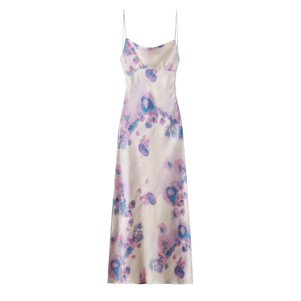 Pop 2024 Summer New Women's Fashion Style Slimming Silk Texture Bareback Thin Strap Long Dress
Pop 2024 Summer New Women's Fashion Style Slimming Silk Texture Bareback Thin Strap Long Dress