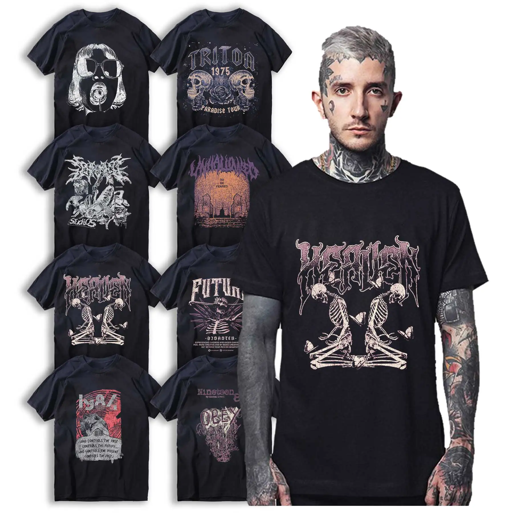 Drop Shipping Cotton Big Size SKULL PUNK Graphic Unisex T-Shirt big size stretwear men T Shirt Casual cool Tee Shirt FQtee
Drop Shipping Cotton Big Size SKULL PUNK Graphic Unisex T-Shirt big size stretwear men T Shirt Casual cool Tee Shirt FQtee